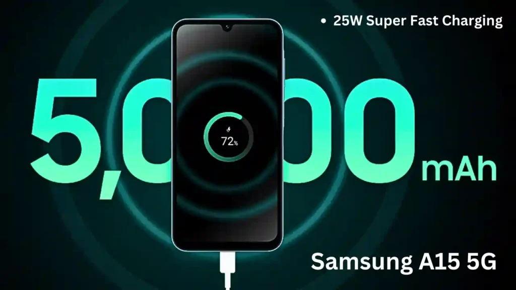 Samsung A15 5G Battery Details