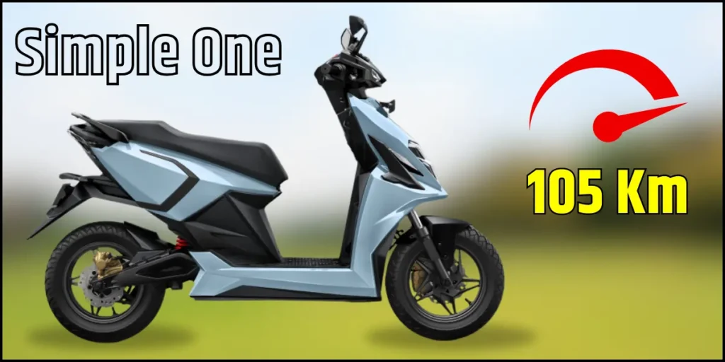 Simple One Electric Scooter Image With Top Speed Features Details in Green Blur Background